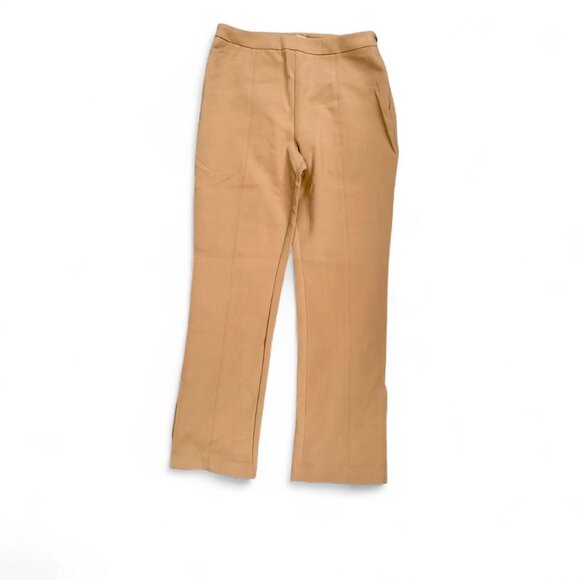 Jason Wu Womens Tan Straight-Leg Side Split Pants L NWT - Picture 1 of 7